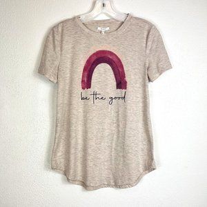 MAURICES  GRAPHICTSHIRT SIZE: XSMALL RAINBOW "BE THE GOOD"